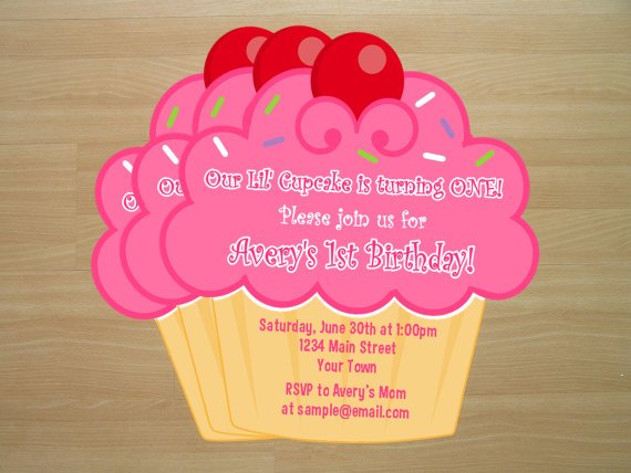 DIY Cupcake Birthday Invitation Ideas