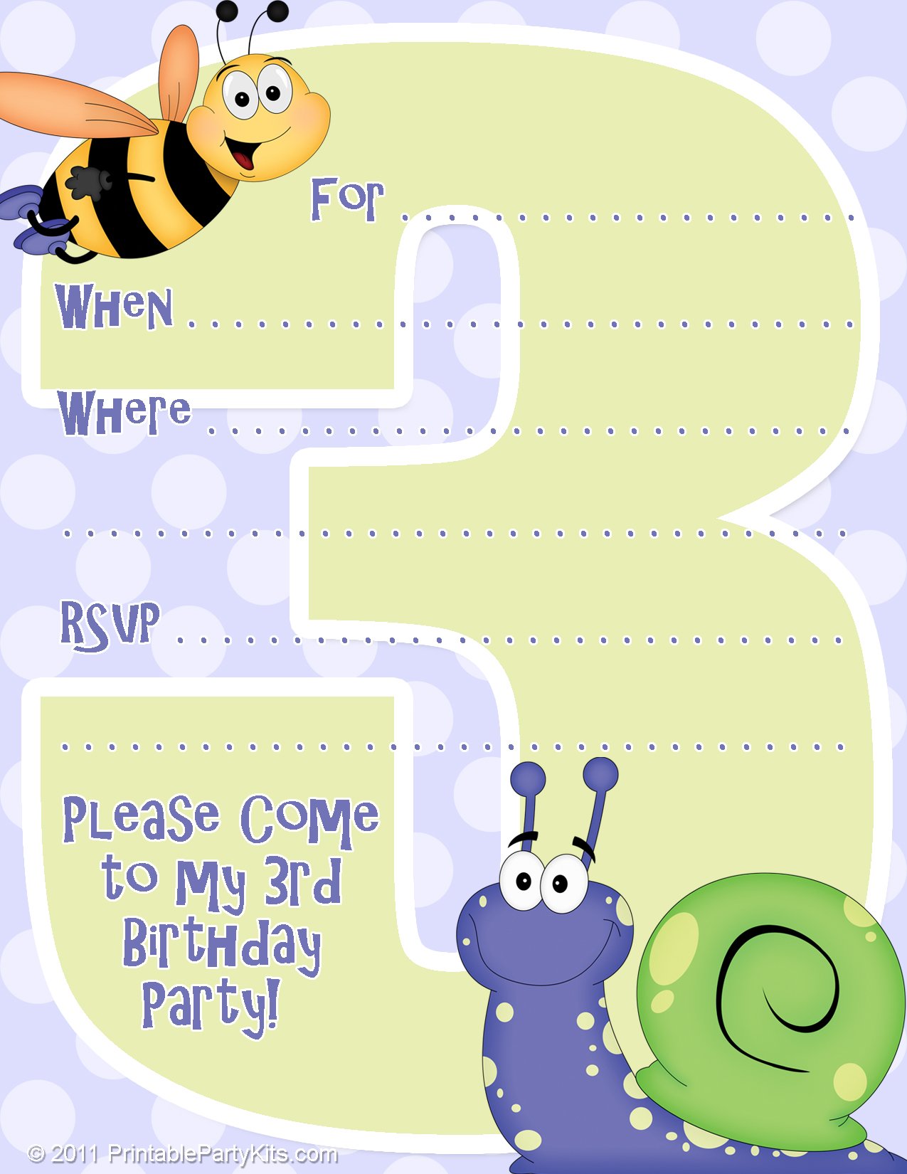 Free Printable Bee Birthday Party Invitations