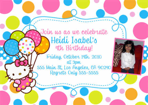 Free Printable Hello Kitty Birthday Party Invitations