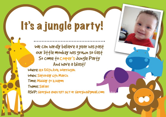 Free Printable Jungle Birthday Invitations For Kids