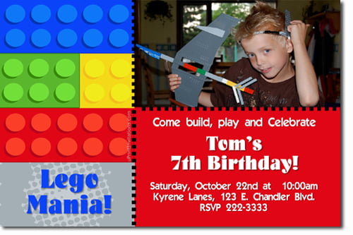 Free Printable Lego Birthday Invitation Templates
