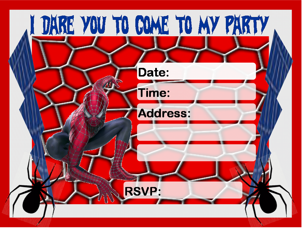 Free Printable Spiderman Birthday Invitations To Print