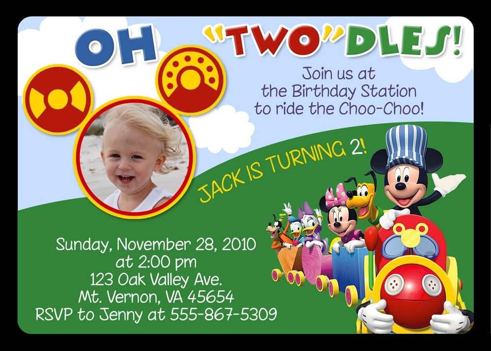 Mickey Mouse Clubhouse Birthday Invitation Ideas