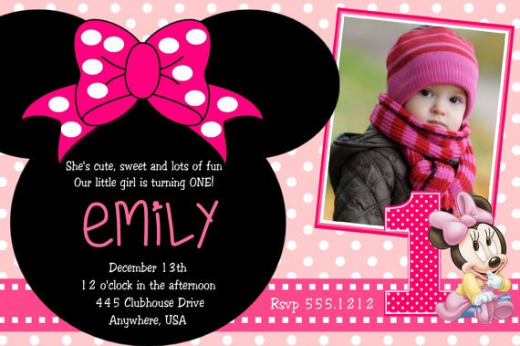 Minnie Mouse 2nd Birthday Party Invitation Wording