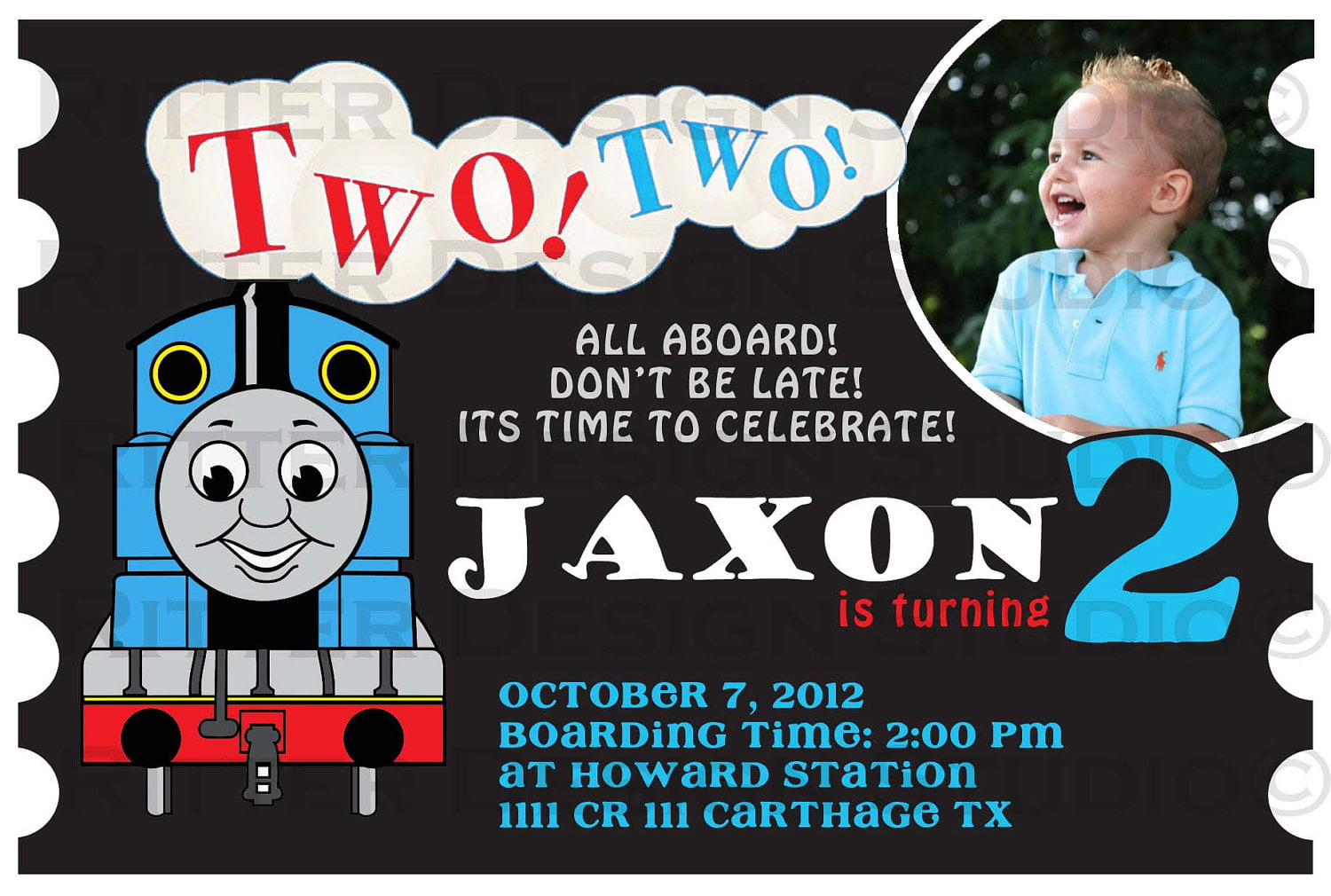 Thomas The Train Birthday Invitation Printable