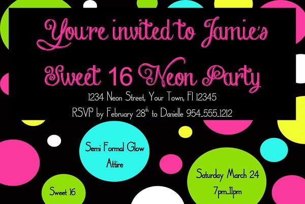 sweet invitations for sweet 16th birthday