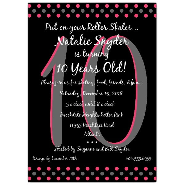 FREE Printable 10 Year Old Birthday Invitations Download Hundreds 