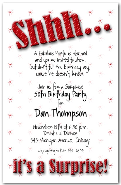 ssshh 60th birthday surprise party invitations