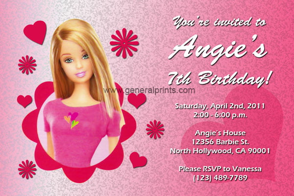pink sweet teenage girl birthday invitations free printable