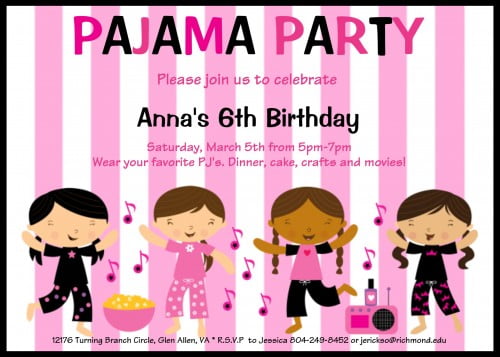 girls birthday party invitations for girls