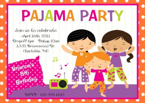 fun birthday party invitations for girls