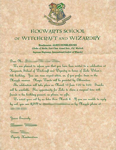hogwarts free birthday invitation templates to printable