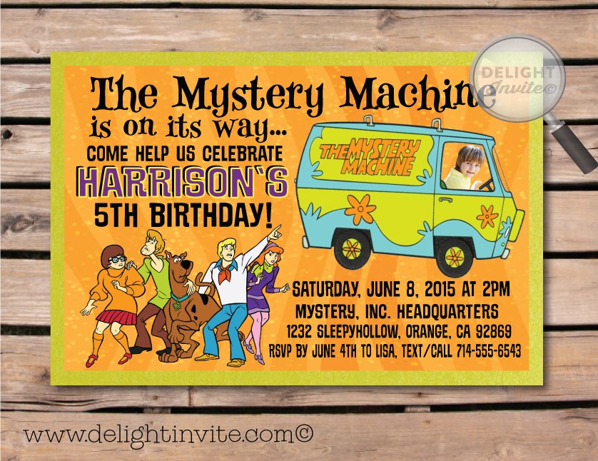 cool scooby doo birthday party invitations