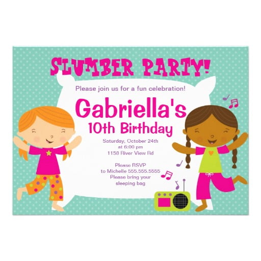 girl 11th birthday party invitations