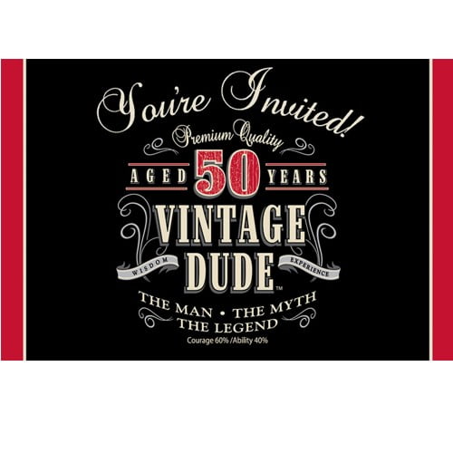 cool 50th birthday party invitations for men