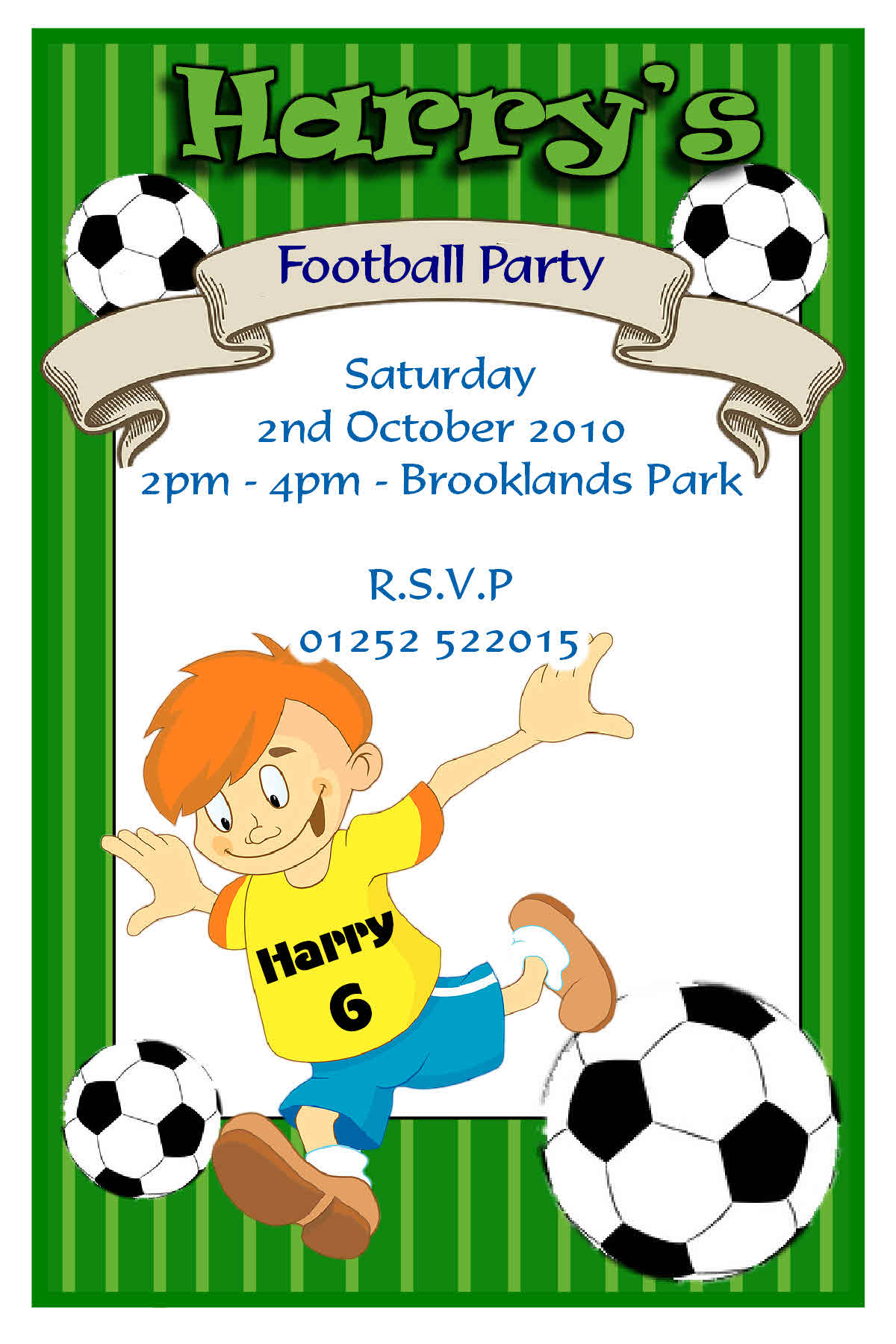 football how to design a birthday invitations