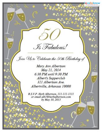 cocktails 50th birthday invitations wording ideas