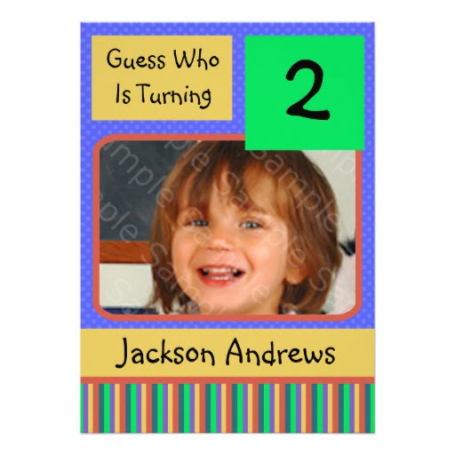 general two years old birthday invitations