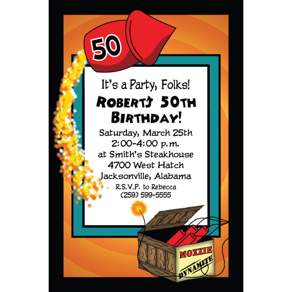 cartoons free 50th birthday party invitations templates