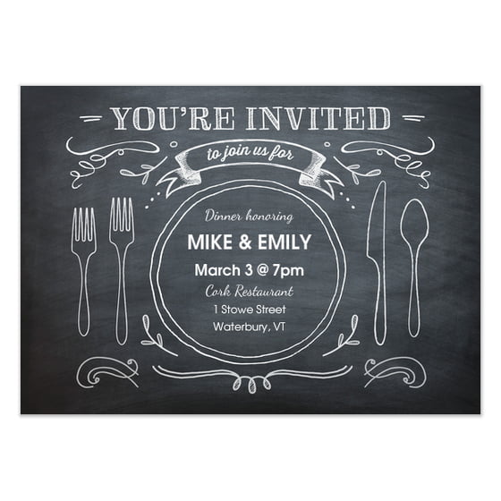black birthday dinner party invitations wording