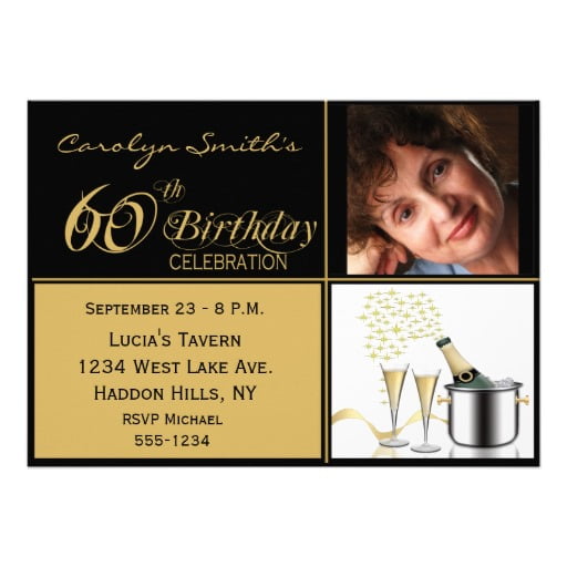 gold free printable 60th birthday invitations