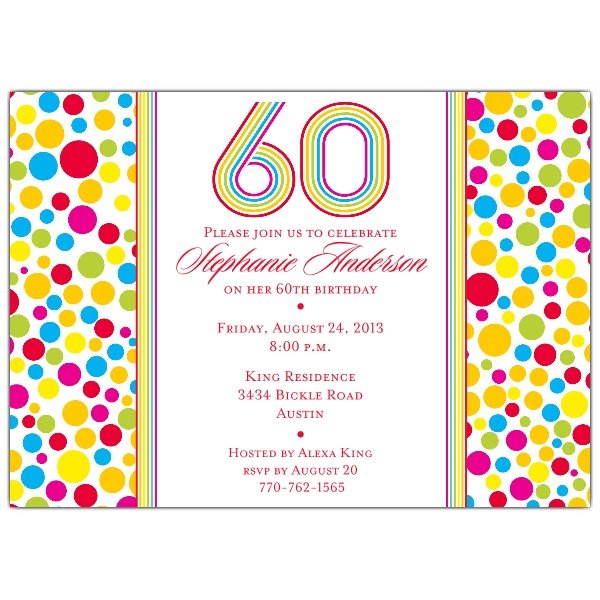 colorful free printable 60th birthday invitations