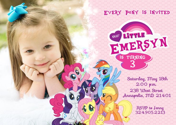 applejack my little pony birthday invitations printable
