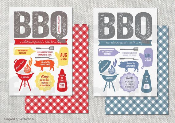 barbeque printable birthday invitations for adults