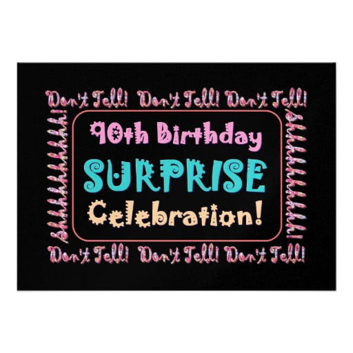 pink wording for surprise birthday invitations