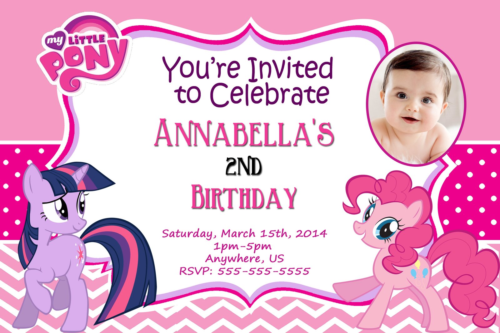 twilight sparkle my little pony birthday invitations printable