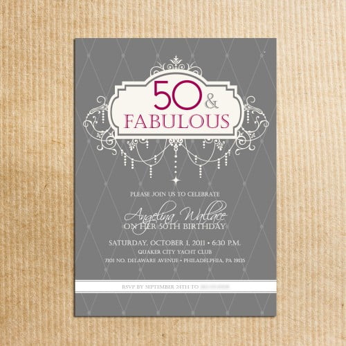 plain free 50th birthday party invitations templates