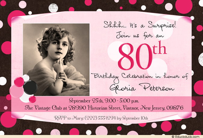 photos surprise 80th birthday party invitations