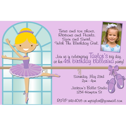 ballet free printable birthday invitations for adult