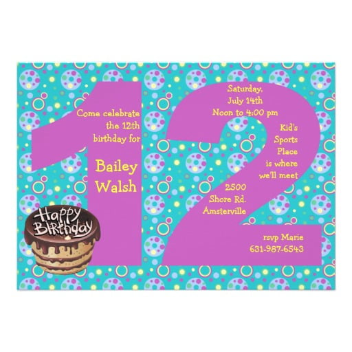 FREE Printable 12 Year Old Birthday Invitations Download Hundreds 