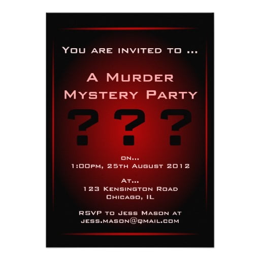 mystery free invitations for a birthday party