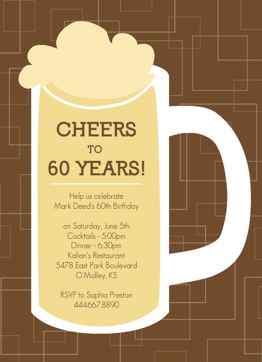 cheers wording for 60th birthday invitations