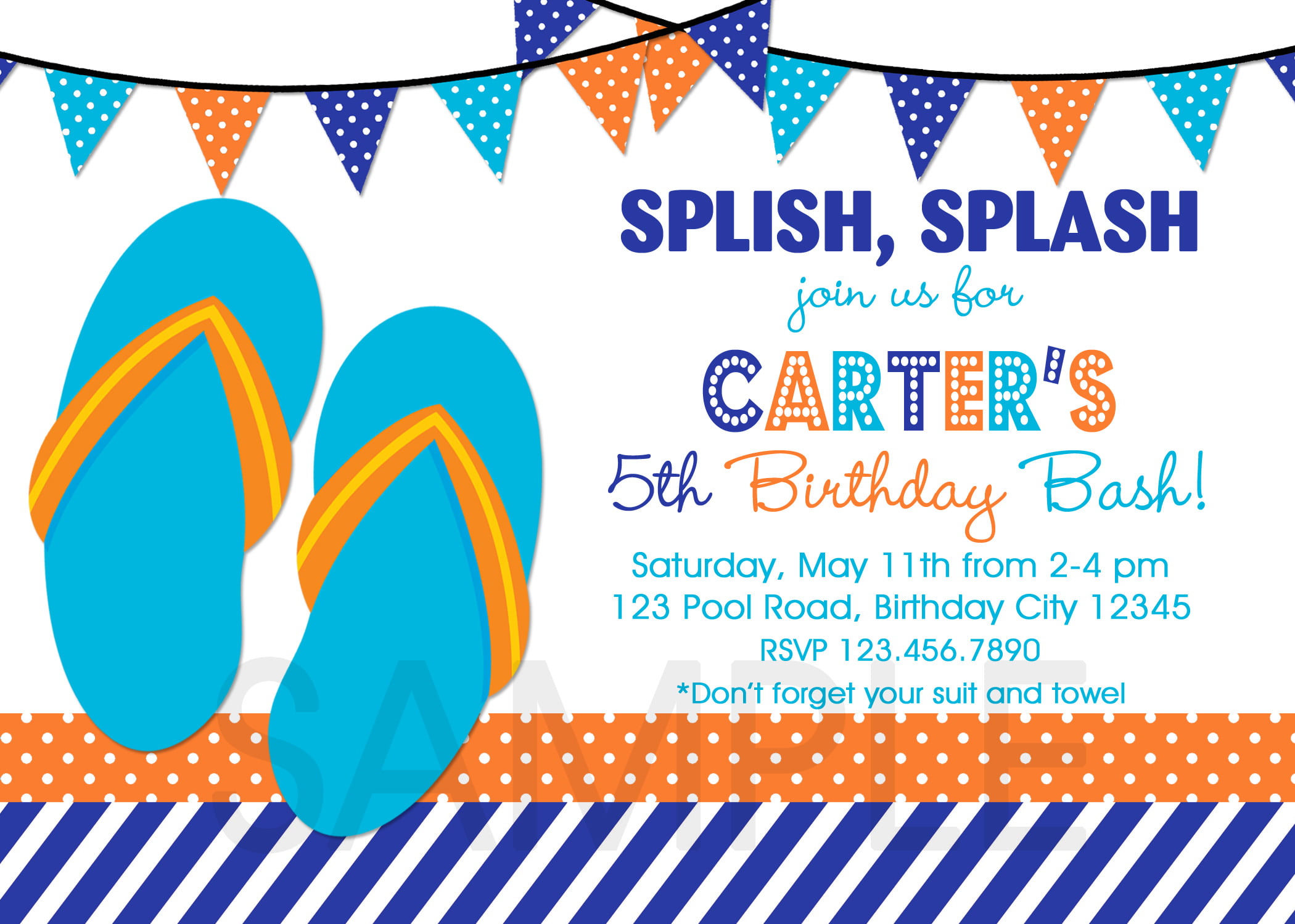 sandals printable birthday invitations for adults