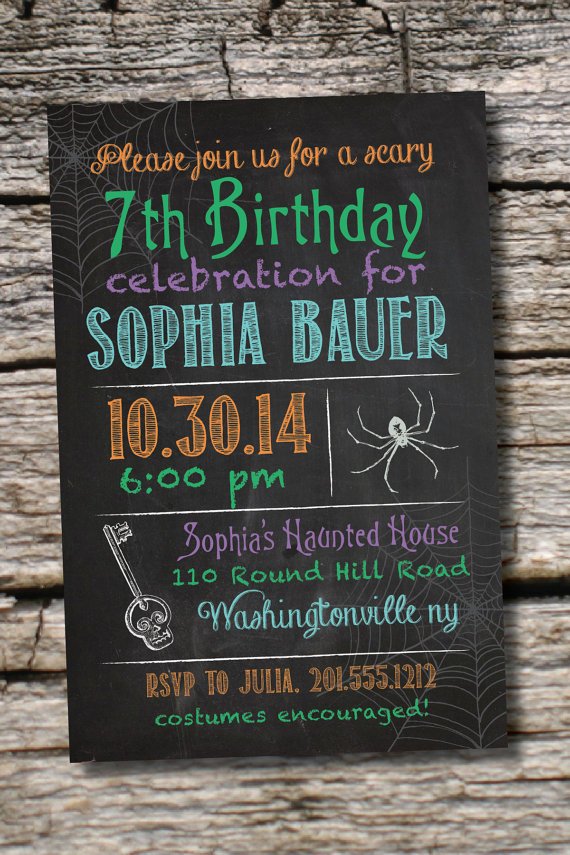 scary birthday party invitations free printable
