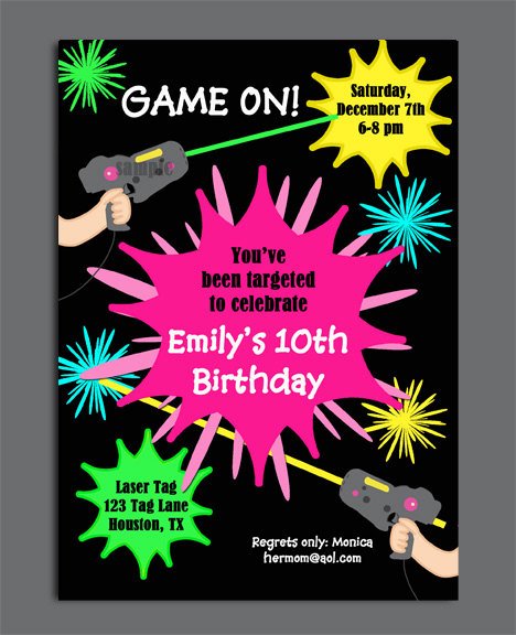 shot laser tag birthday invitations free