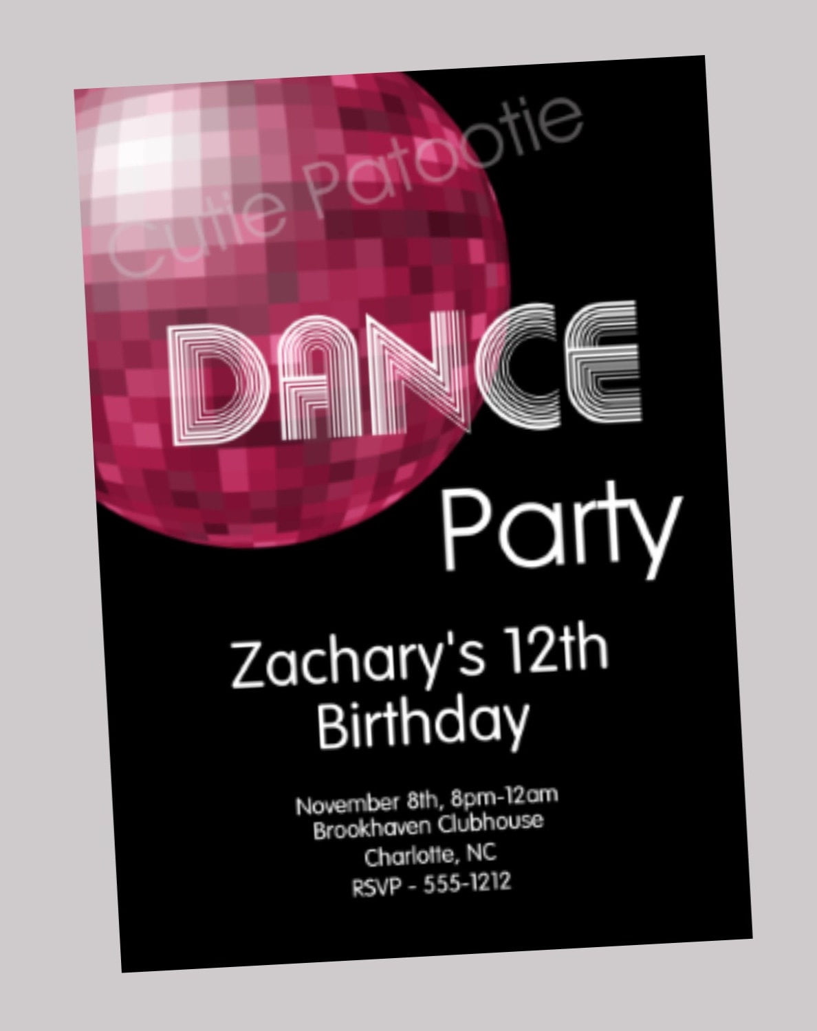 disco ball free printable birthday invitations for adult