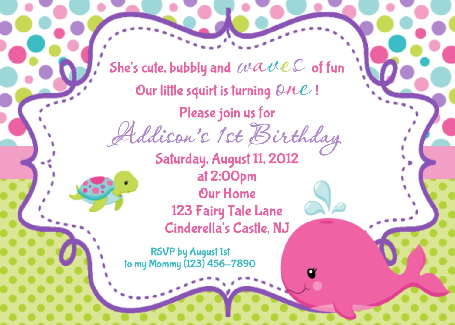 whale how to write birthday invitations