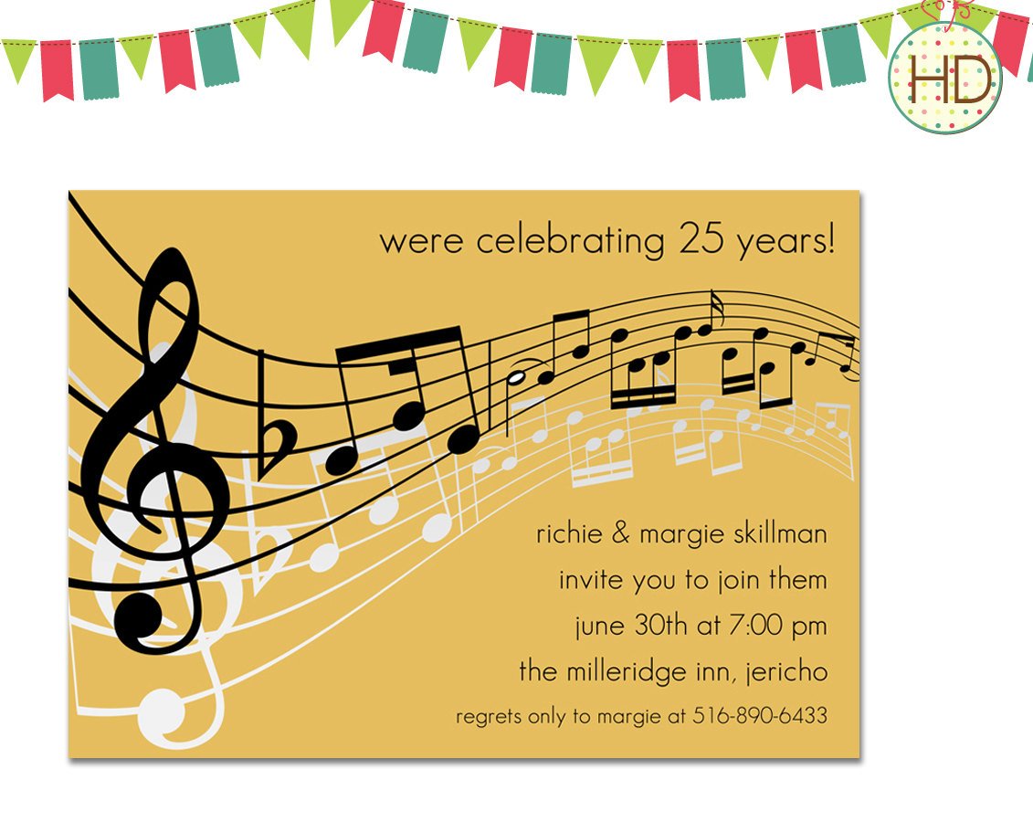 music invitations to a birthday party