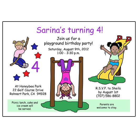 playground free brithday invitations for kids