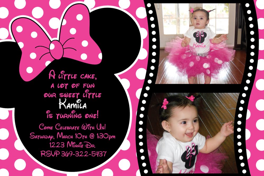 sweet clip minnie mouse printable birthday invitations