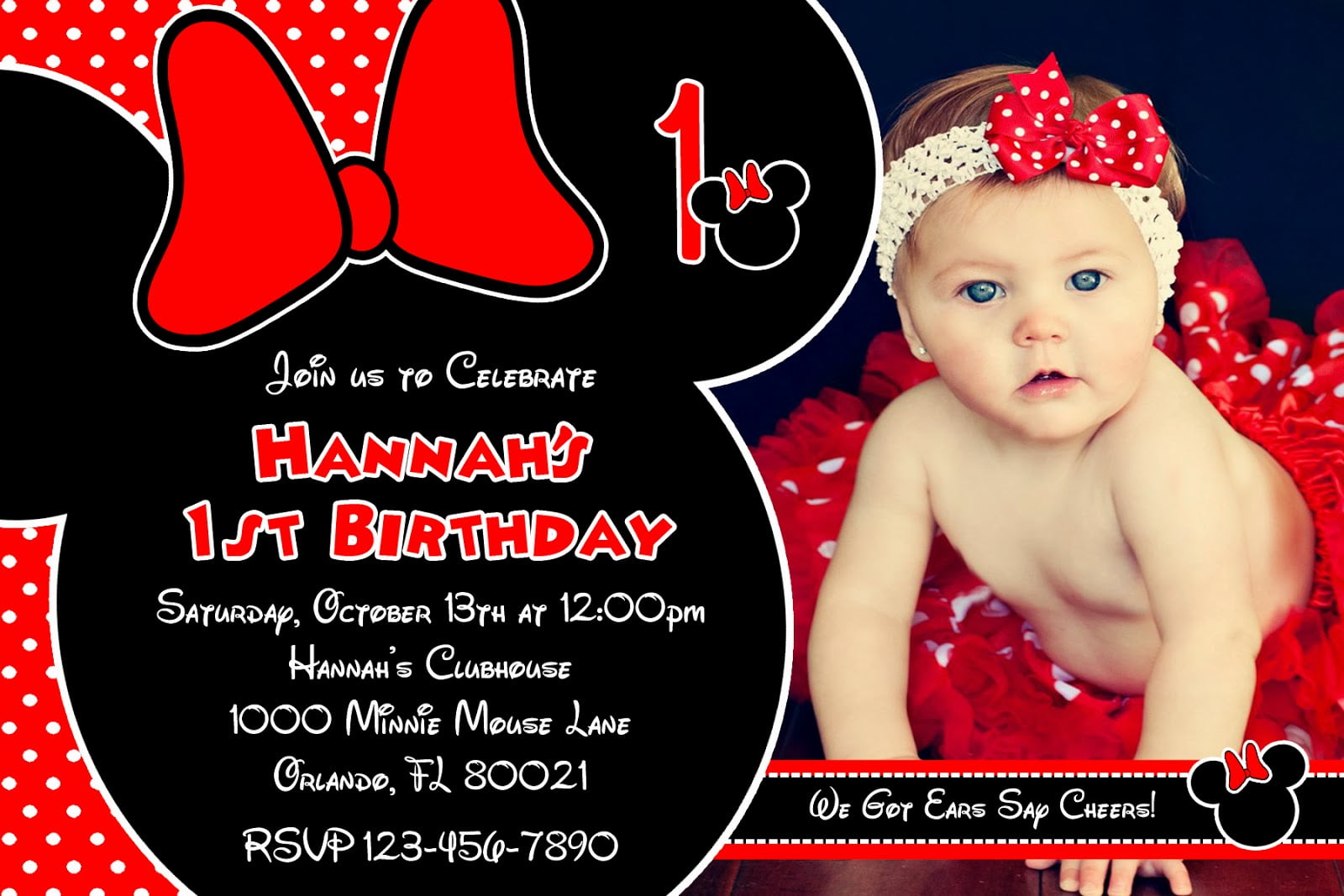 red minnie mouse printable birthday invitations