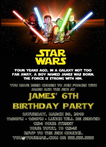 Free Printable Star Wars Birthday Invitations Template Updated 