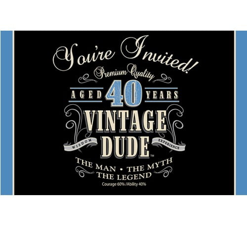 vintage 40th birthday party invitations wording