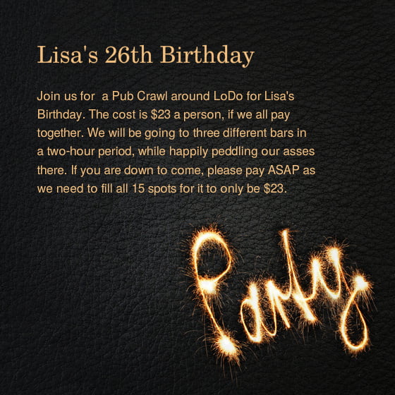 black birthday invitations wording for adult