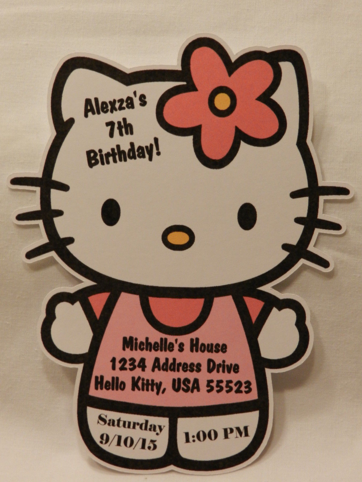 sticker hello kitty personalized birthday invitations