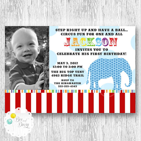 baby carnival free printable first birthday invitations